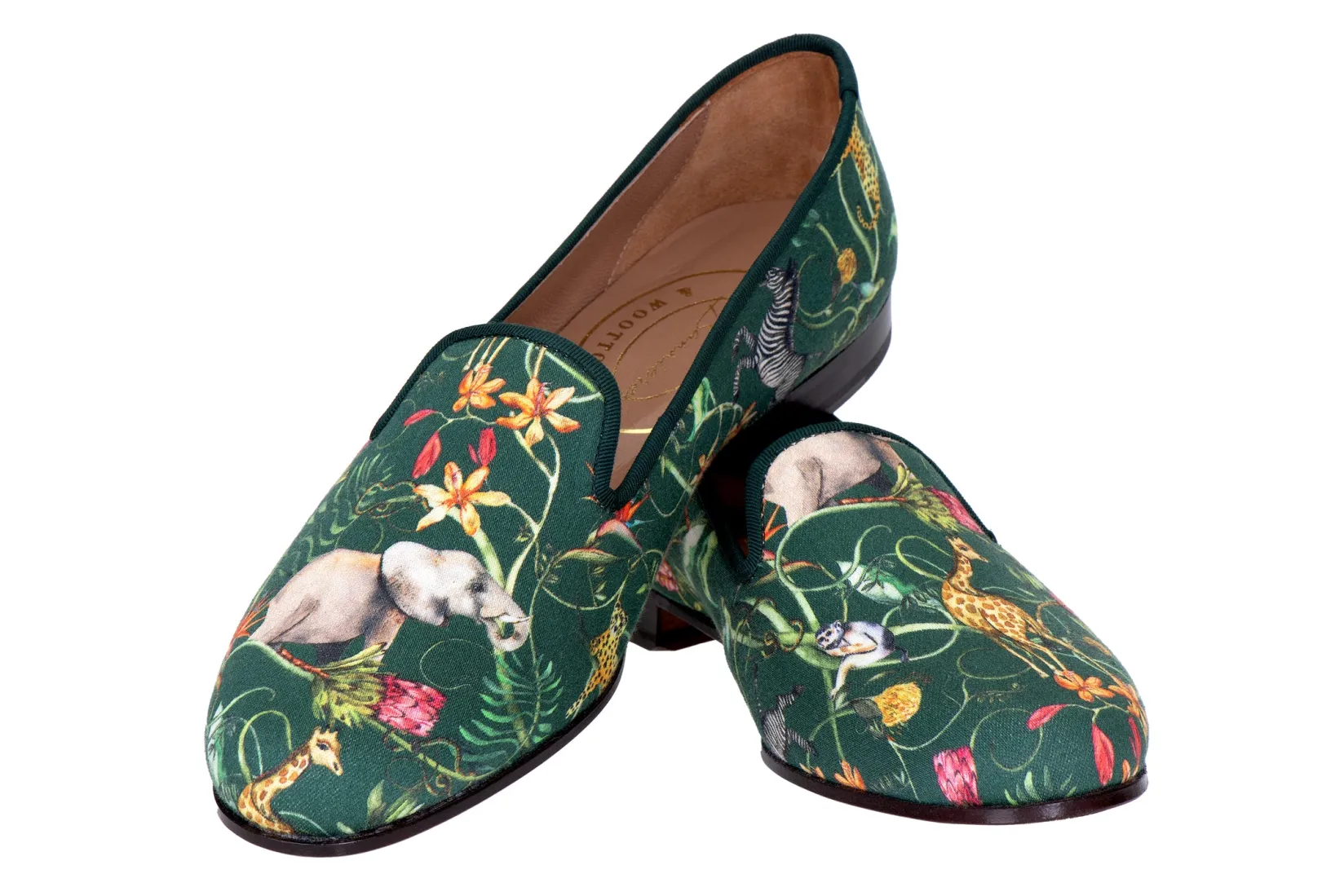Women Stubbs & Wootton Africa Emerald Silk Slipper (Women)