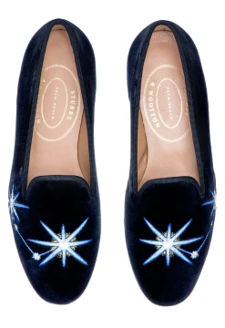 Women Stubbs & Wootton Aries Velvet Slipper (Women)