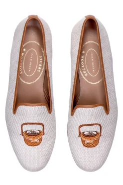Stubbs & Wootton Basket Linen Slipper (Men)