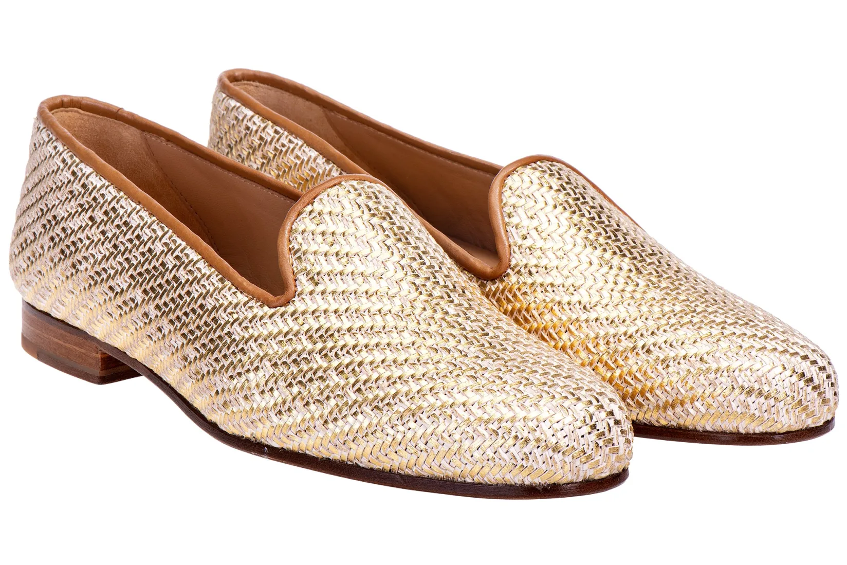 Women Stubbs & Wootton Basket en Platino Slipper (Women)