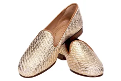 Women Stubbs & Wootton Basket en Platino Slipper (Women)
