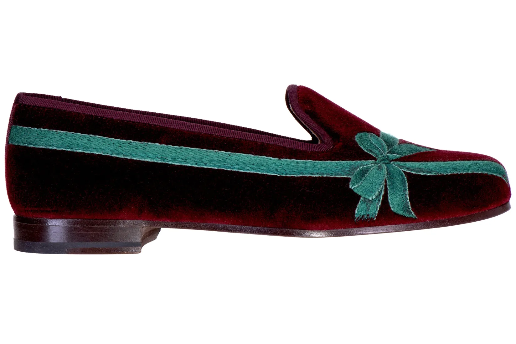 Women Stubbs & Wootton Bow Burgundy (Women)