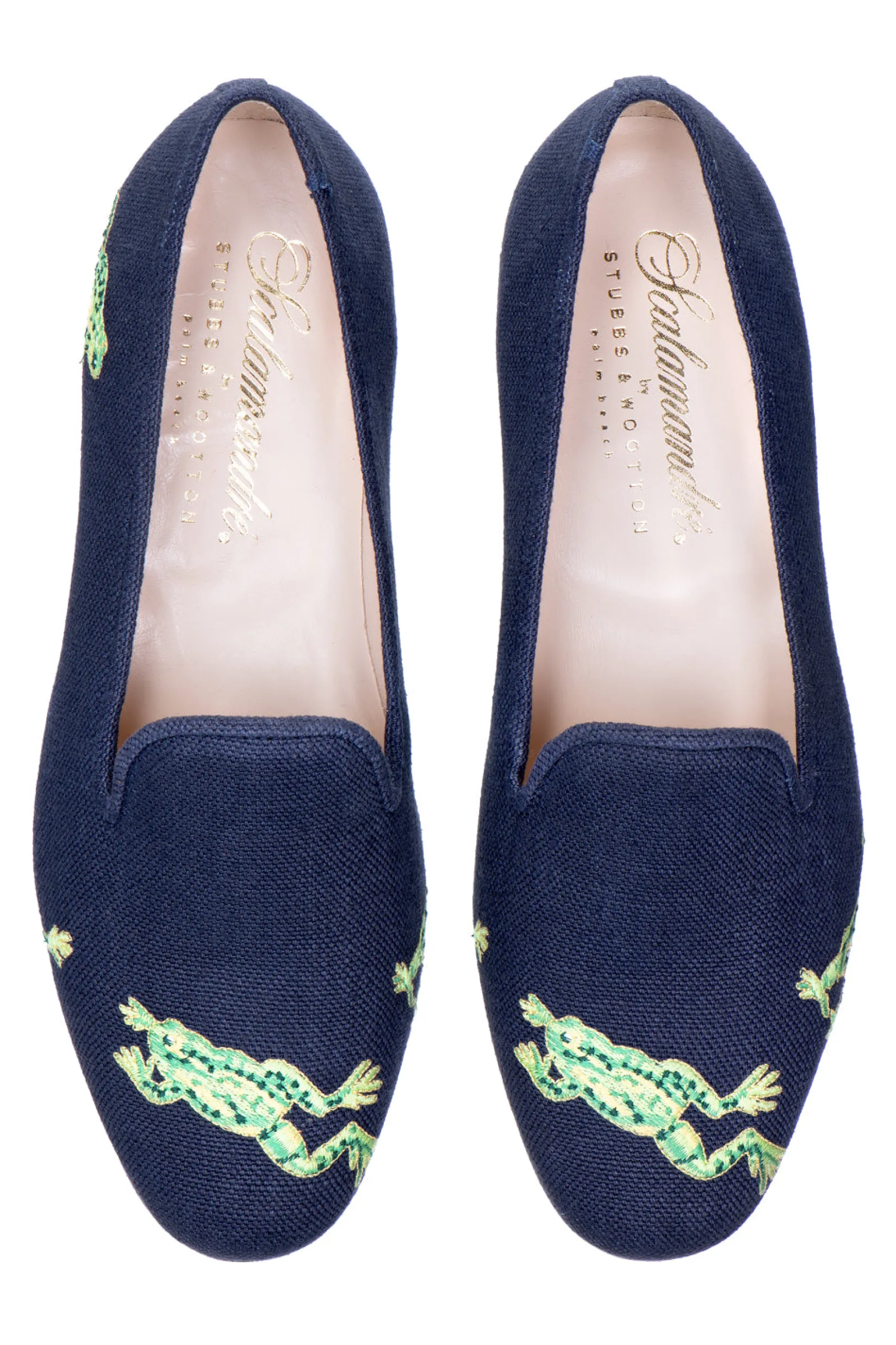 Women Stubbs & Wootton Calabasas Linen Slipper (Women)