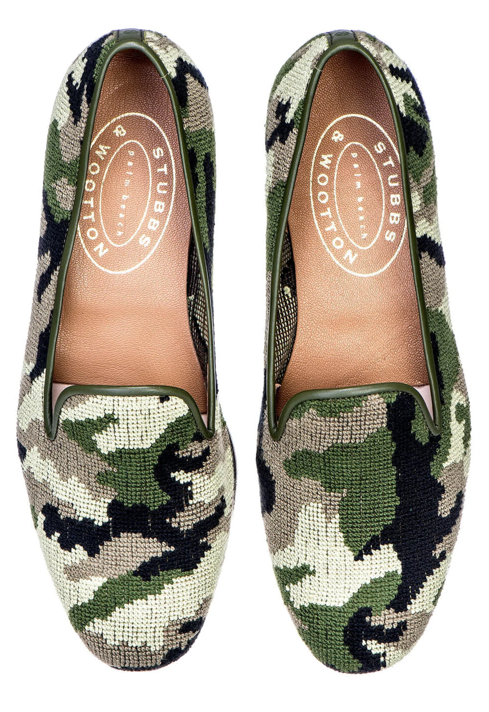 Women Stubbs & Wootton Camo Needlepoint Slipper (Women)