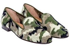 Women Stubbs & Wootton Camo Needlepoint Slipper (Women)