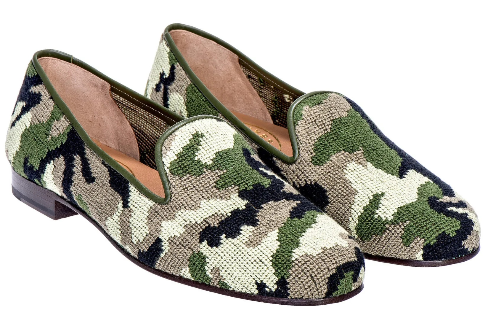 Women Stubbs & Wootton Camo Needlepoint Slipper (Women)