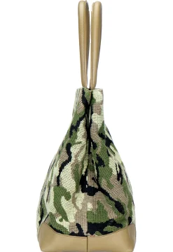 Stubbs & Wootton Green Needlepoint Tote