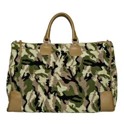 Stubbs & Wootton Camo Needlepoint Weekender