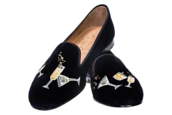 Stubbs & Wootton Celebrate Velvet Slipper (Wide)