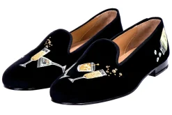 Women Stubbs & Wootton Celebrate Velvet Slipper (Women)