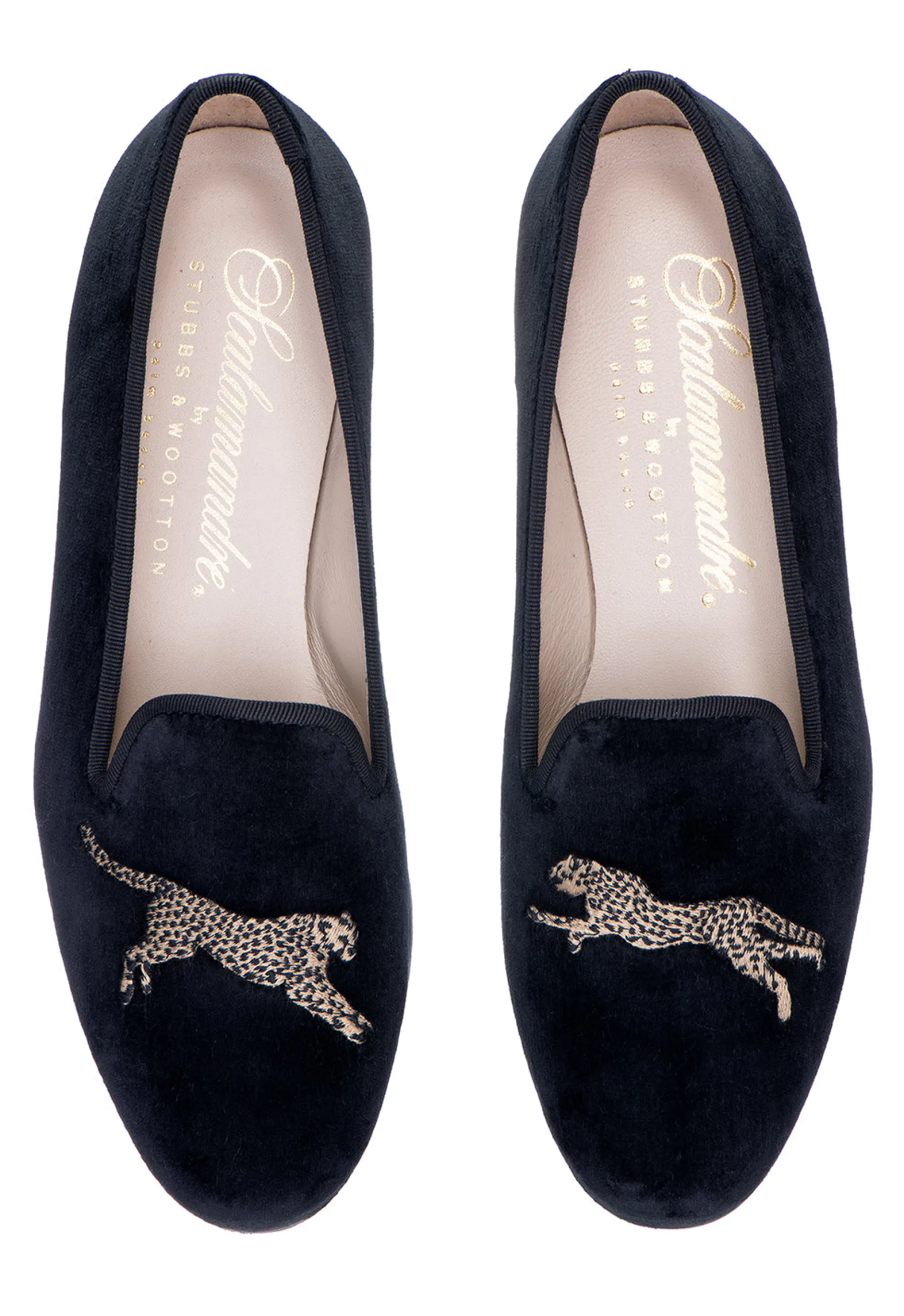 Women Stubbs & Wootton Cheetah Velvet Slipper (Women)