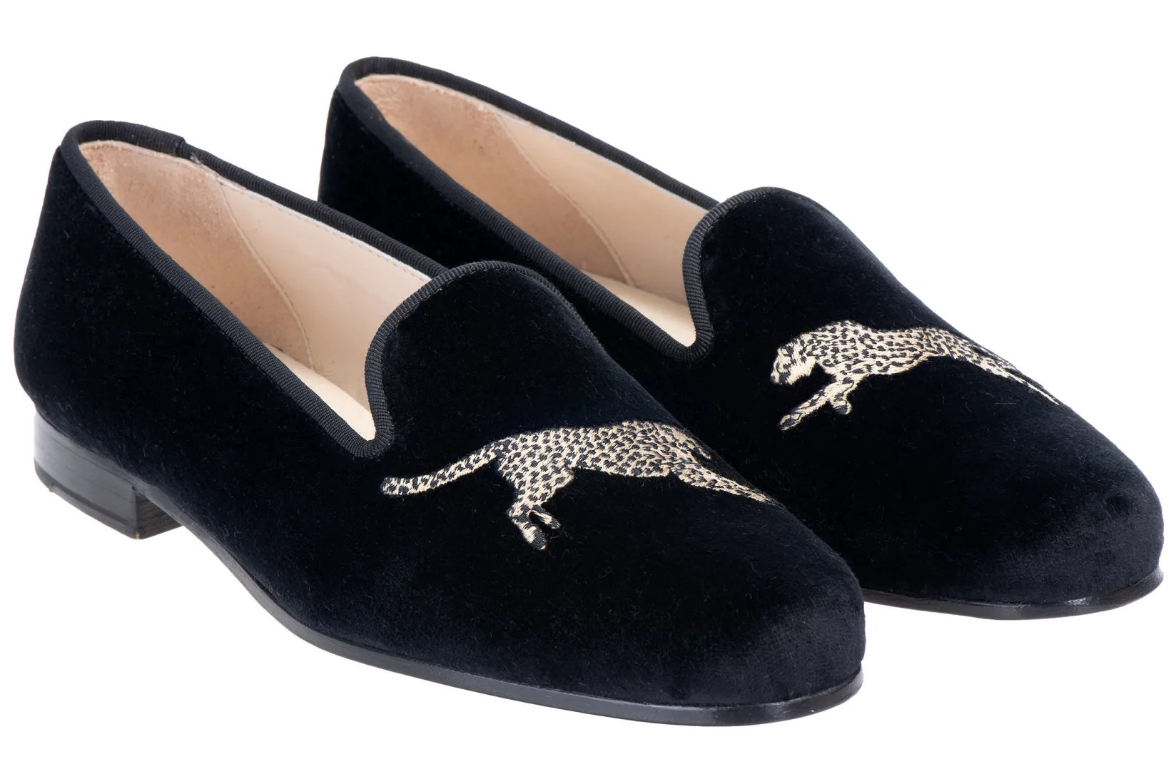 Women Stubbs & Wootton Cheetah Velvet Slipper (Women)