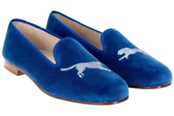 Stubbs & Wootton Cheetah Velvet Slipper (Men)
