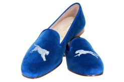 Women Stubbs & Wootton Cheetah Velvet Slipper (Women)