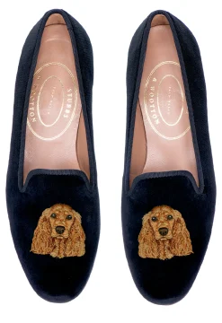 Stubbs & Wootton Cocker Spaniel Velvet Slipper (Men)