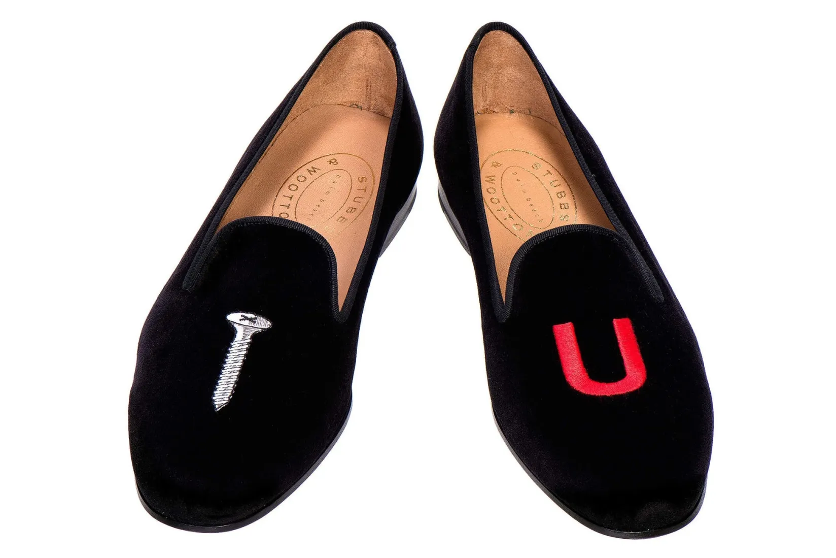 Stubbs & Wootton College Velvet Slipper (Wide)