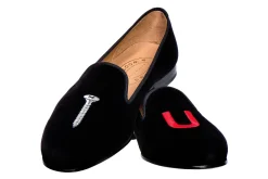 Stubbs & Wootton College Velvet Slipper (Wide)