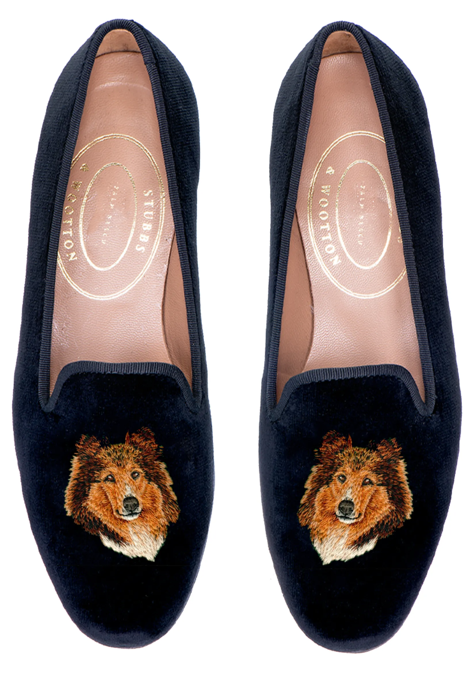 Stubbs & Wootton Collie Velvet Slipper (Men)