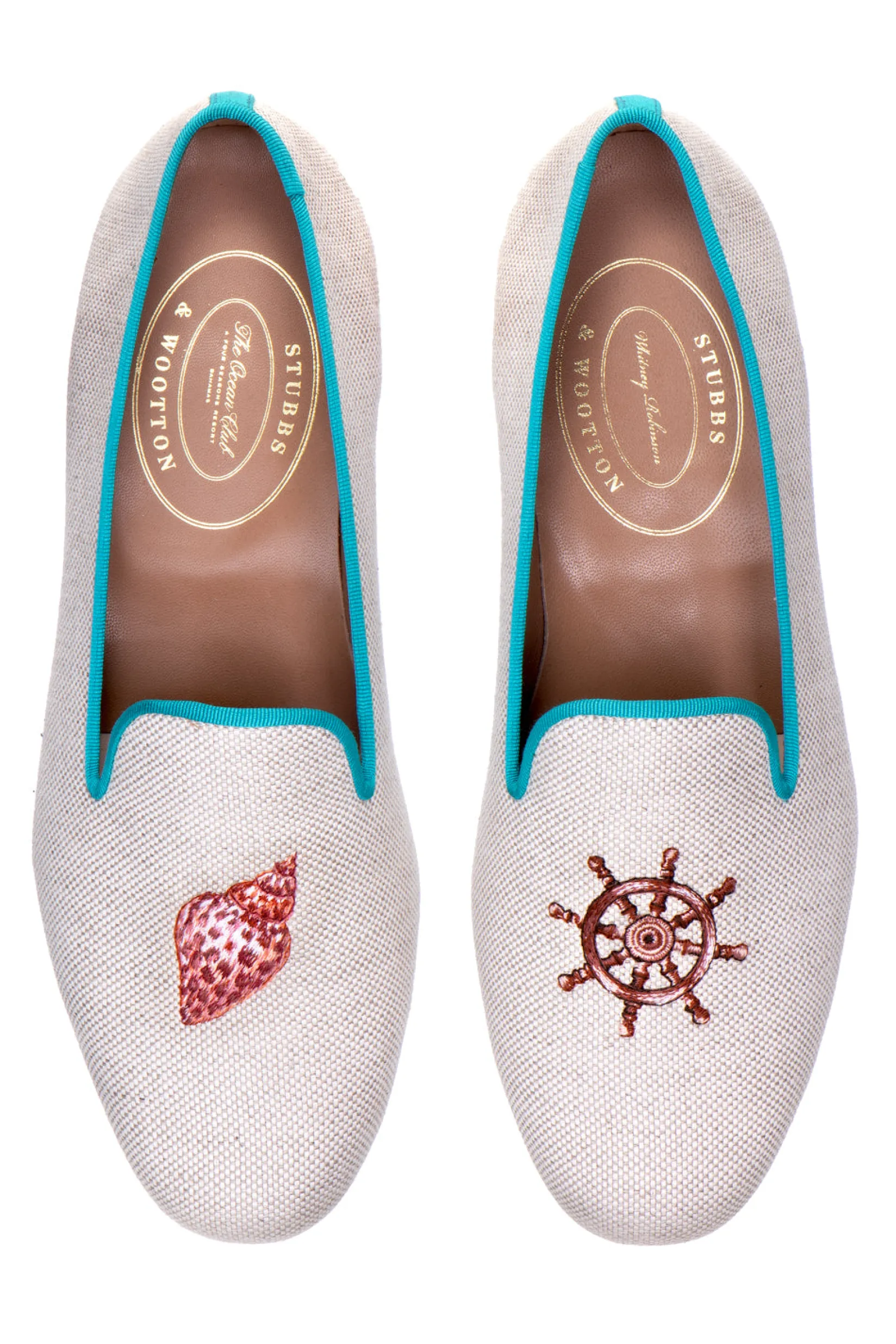 Stubbs & Wootton Conch Helm Linen Slipper (Men)