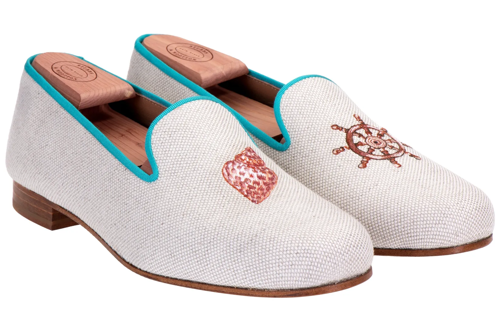 Stubbs & Wootton Conch Helm Linen Slipper (Men)