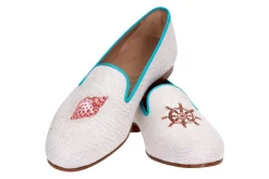Stubbs & Wootton Conch Helm Linen Slipper (Men)
