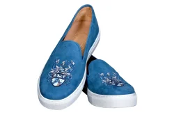Women Stubbs & Wootton Crest Jeans Suede Sneaker (Women)