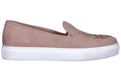 Women Stubbs & Wootton Crest Taupe Suede Sneaker (Women)