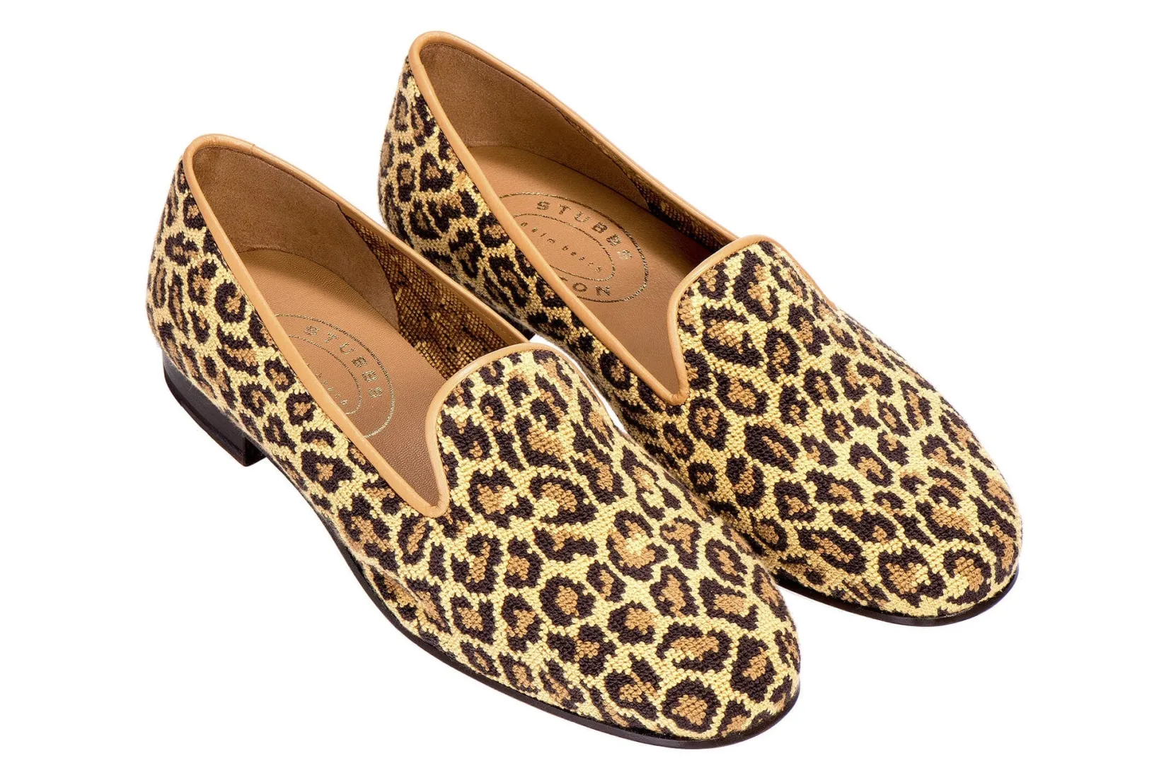 Women Stubbs & Wootton Jane Leopard Needlepoint (Narrow)