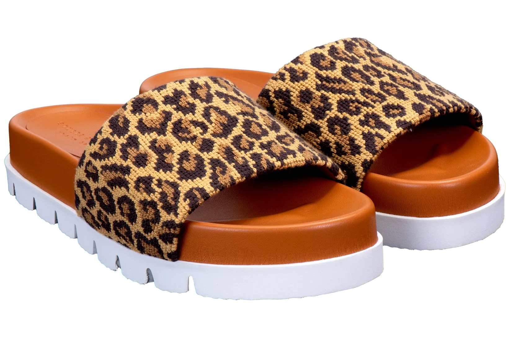 Women Stubbs & Wootton Jane Leopard Needlepoint Slip (Women)