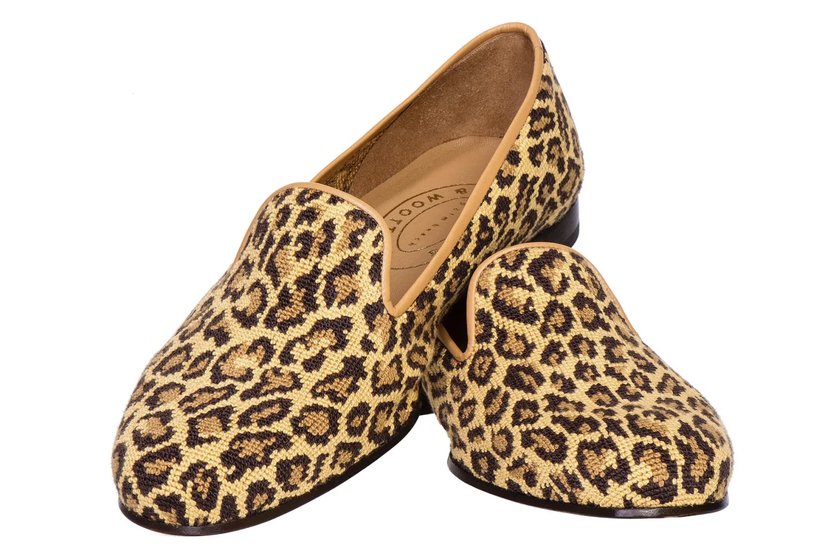 Women Stubbs & Wootton Jane Leopard Needlepoint Slipper (Women)