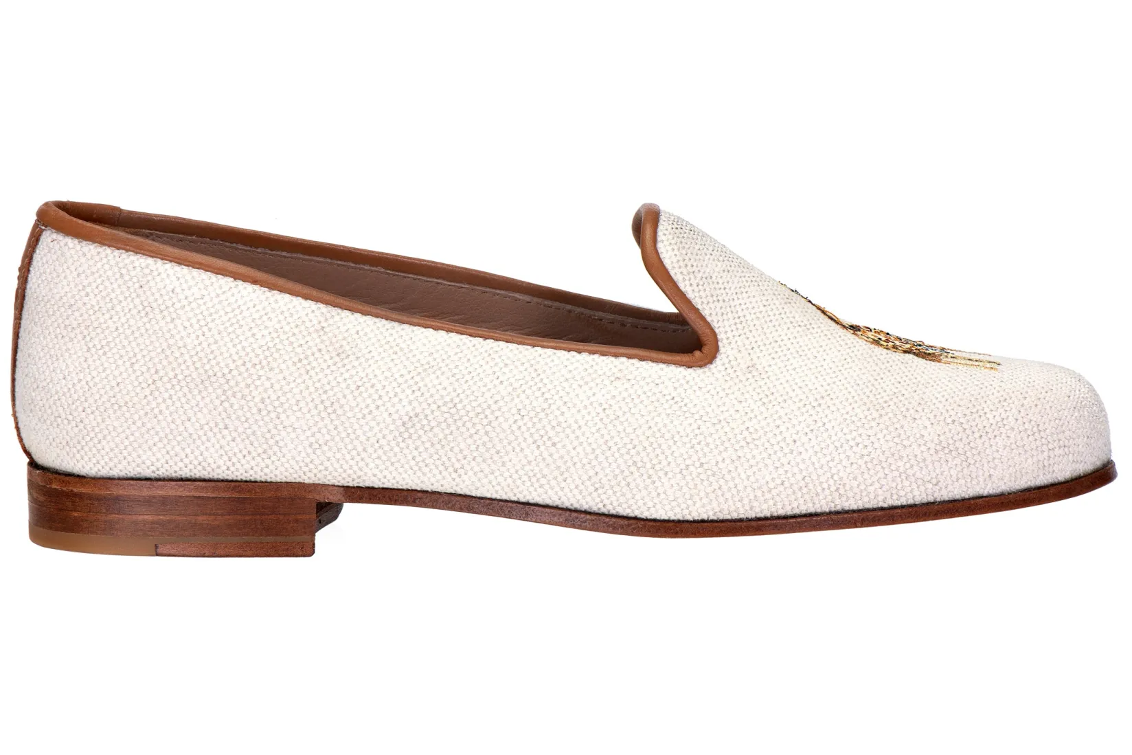 Women Stubbs & Wootton Jungle Linen Slipper (Women)