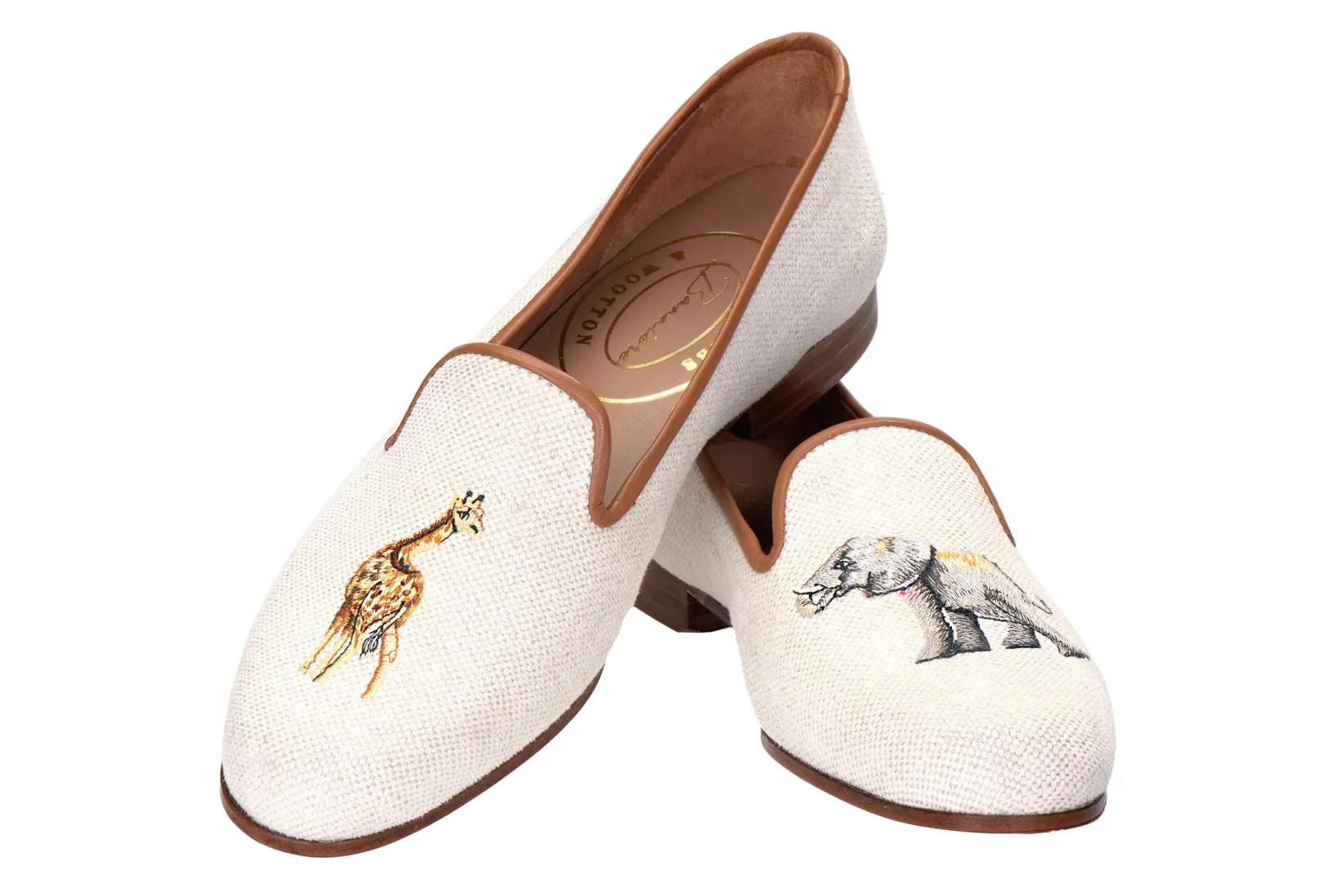 Women Stubbs & Wootton Jungle Linen Slipper (Women)