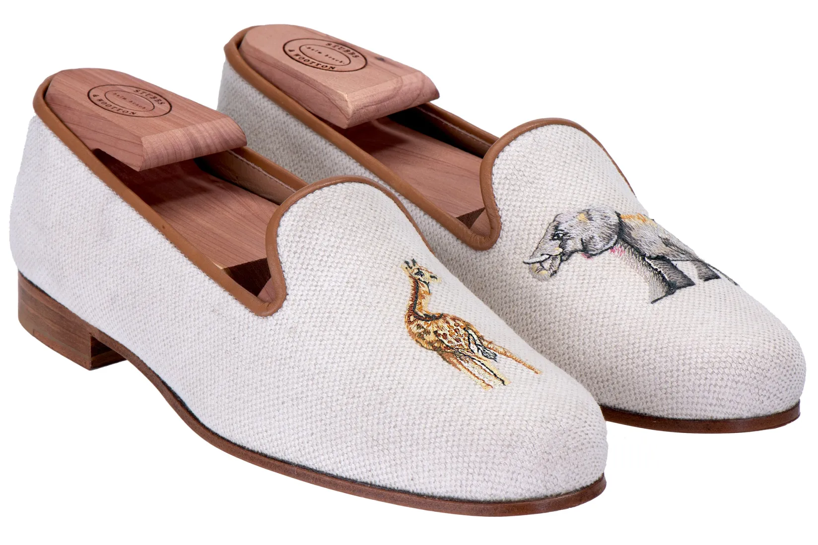 Stubbs & Wootton Jungle Linen Slipper (Men)