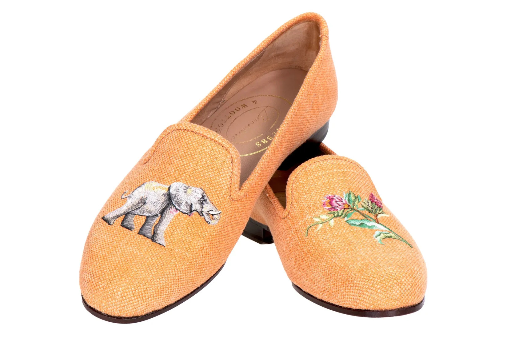 Stubbs & Wootton Jungle Ochre Linen Slipper (Men)