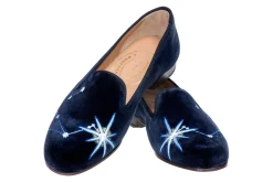 Women Stubbs & Wootton Libra Velvet Slipper (Women)