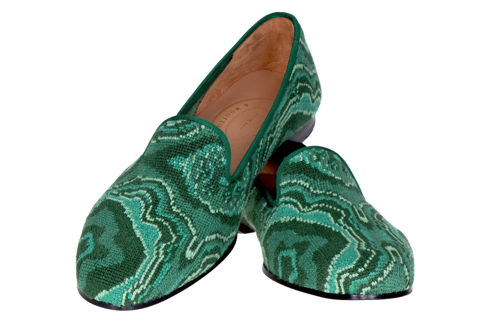 Stubbs & Wootton Malachite Needlepoint Slipper (Men)