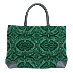 Stubbs & Wootton Malachite Needlepoint Tote