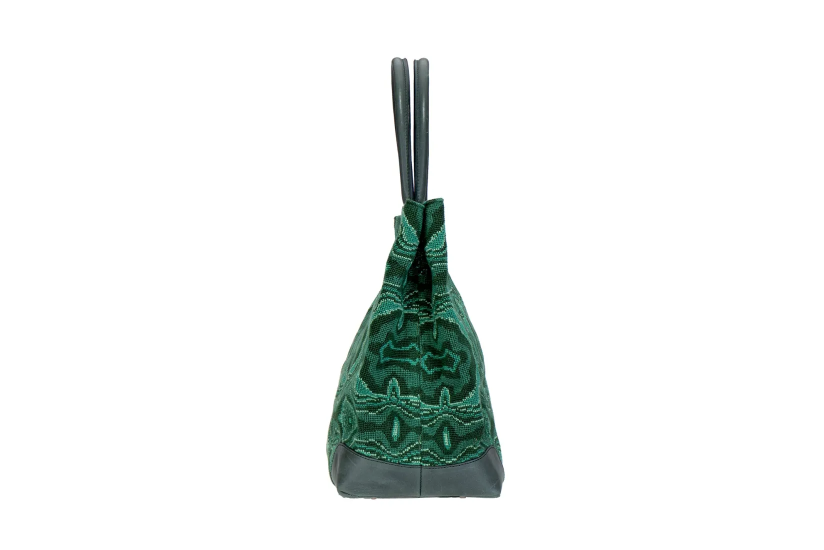 Stubbs & Wootton Malachite Needlepoint Tote