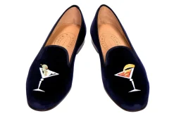 Women Stubbs & Wootton Martini Velvet Slipper (Women)