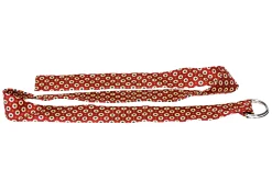 Stubbs & Wootton Medallion Cranberry Silk Belt