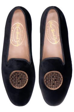 Stubbs & Wootton Metropolis Bronze Velvet Slipper (Men)