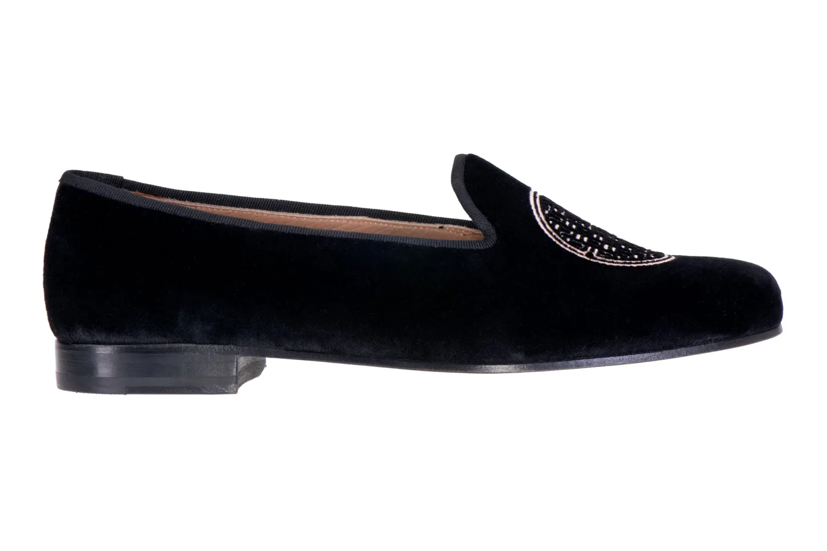 Women Stubbs & Wootton Metropolis Rosegold Velvet Slipper (Women)