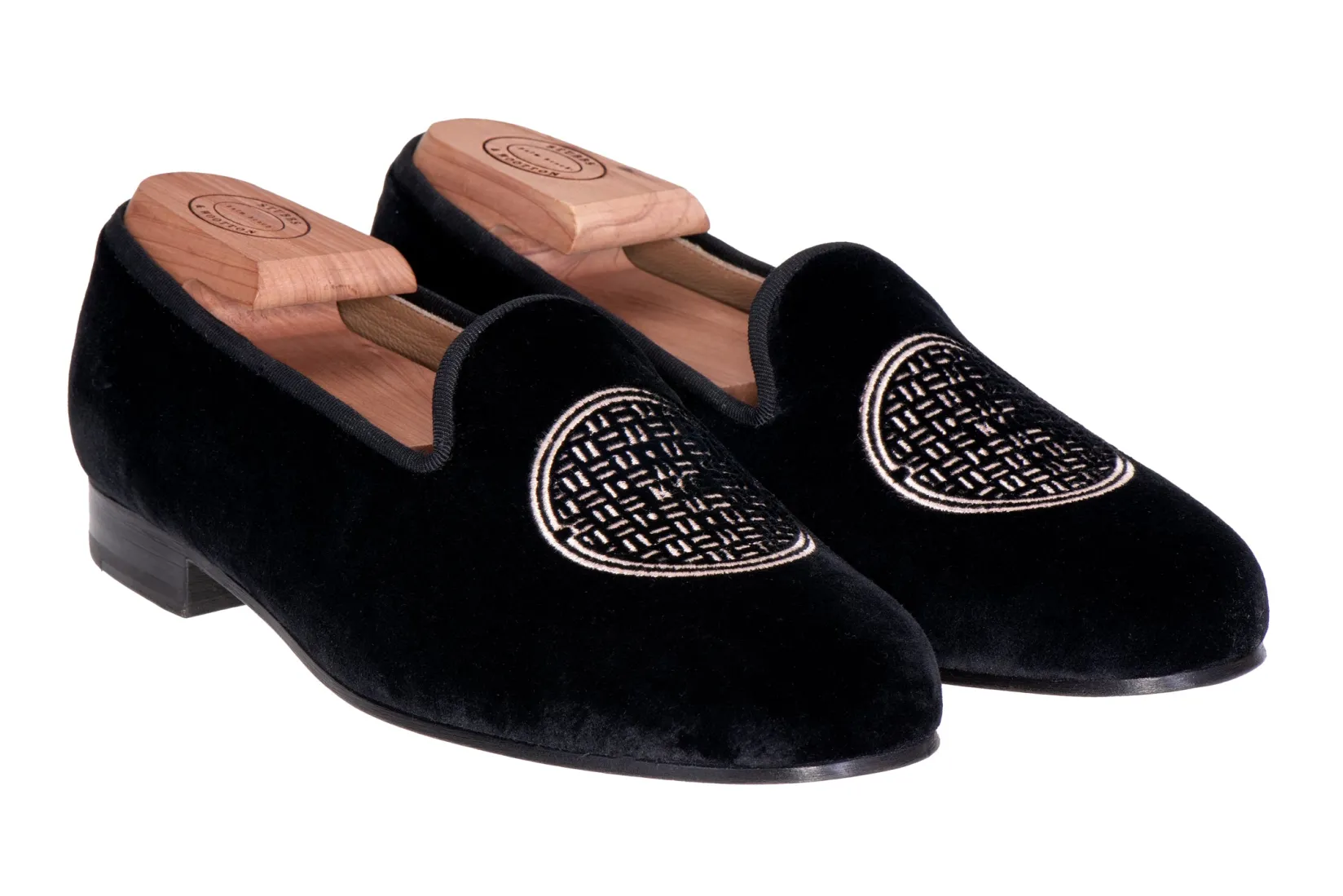 Stubbs & Wootton Metropolis Rosegold Velvet Slipper (Men)