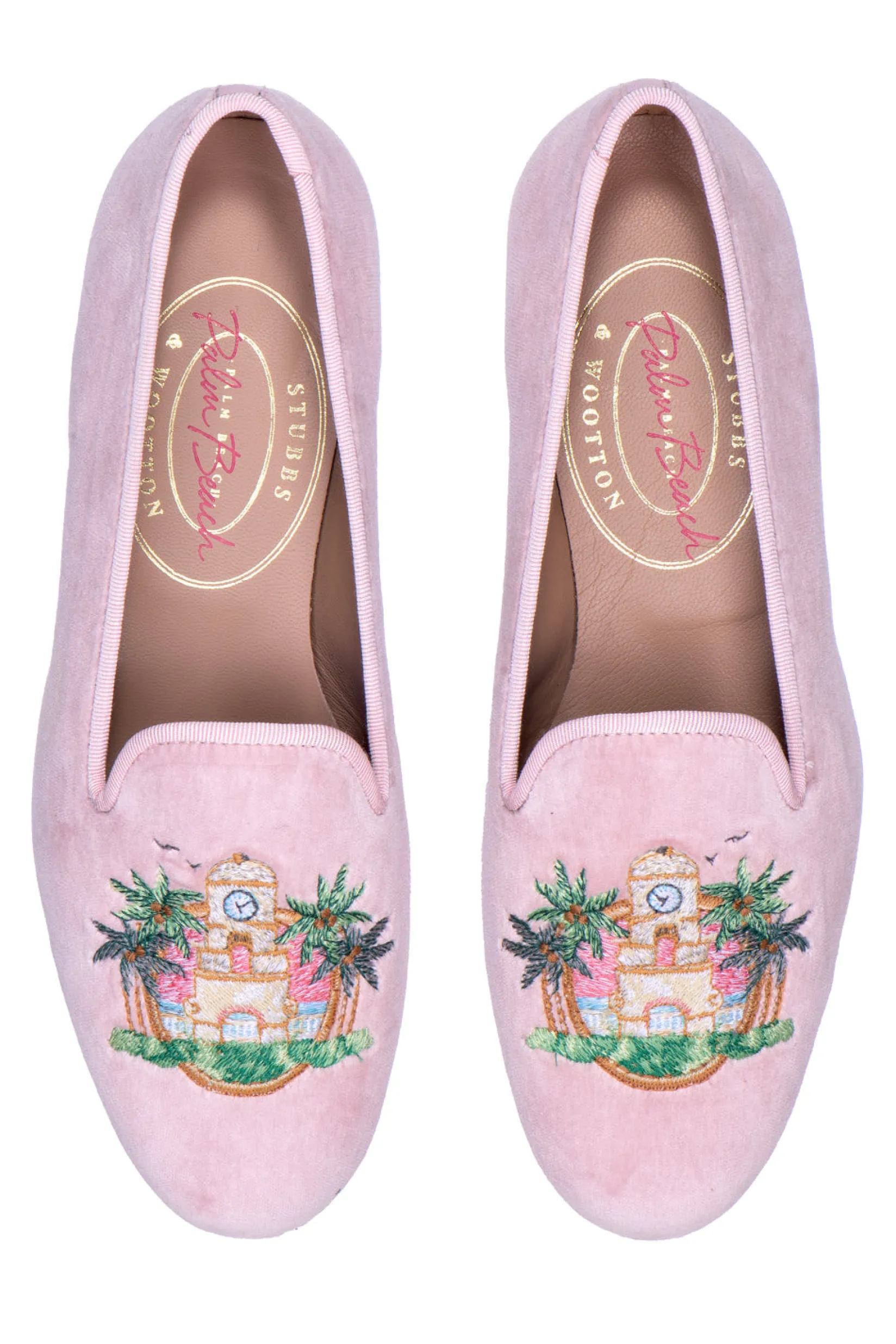 Women Stubbs & Wootton PB Clocktower Champagne Velvet Slipper (Women)