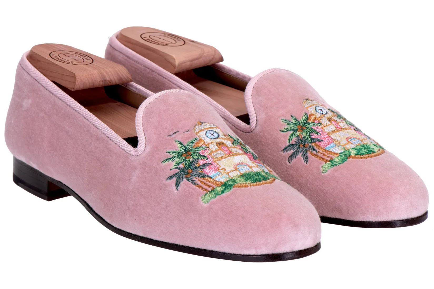 Women Stubbs & Wootton PB Clocktower Champagne Velvet Slipper (Women)