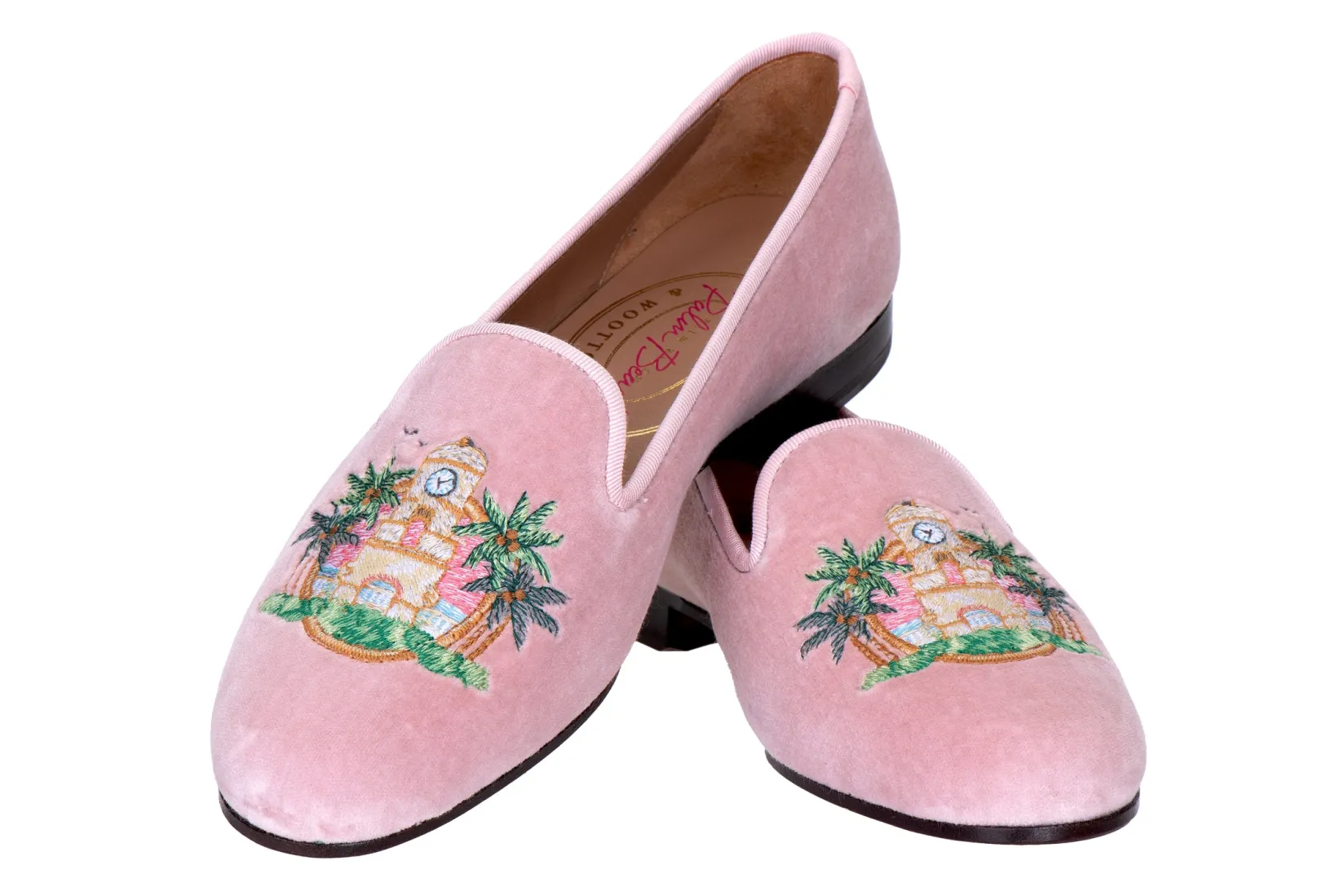 Women Stubbs & Wootton PB Clocktower Champagne Velvet Slipper (Women)