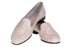 Women Stubbs & Wootton Perinne Beige Slipper (Women)