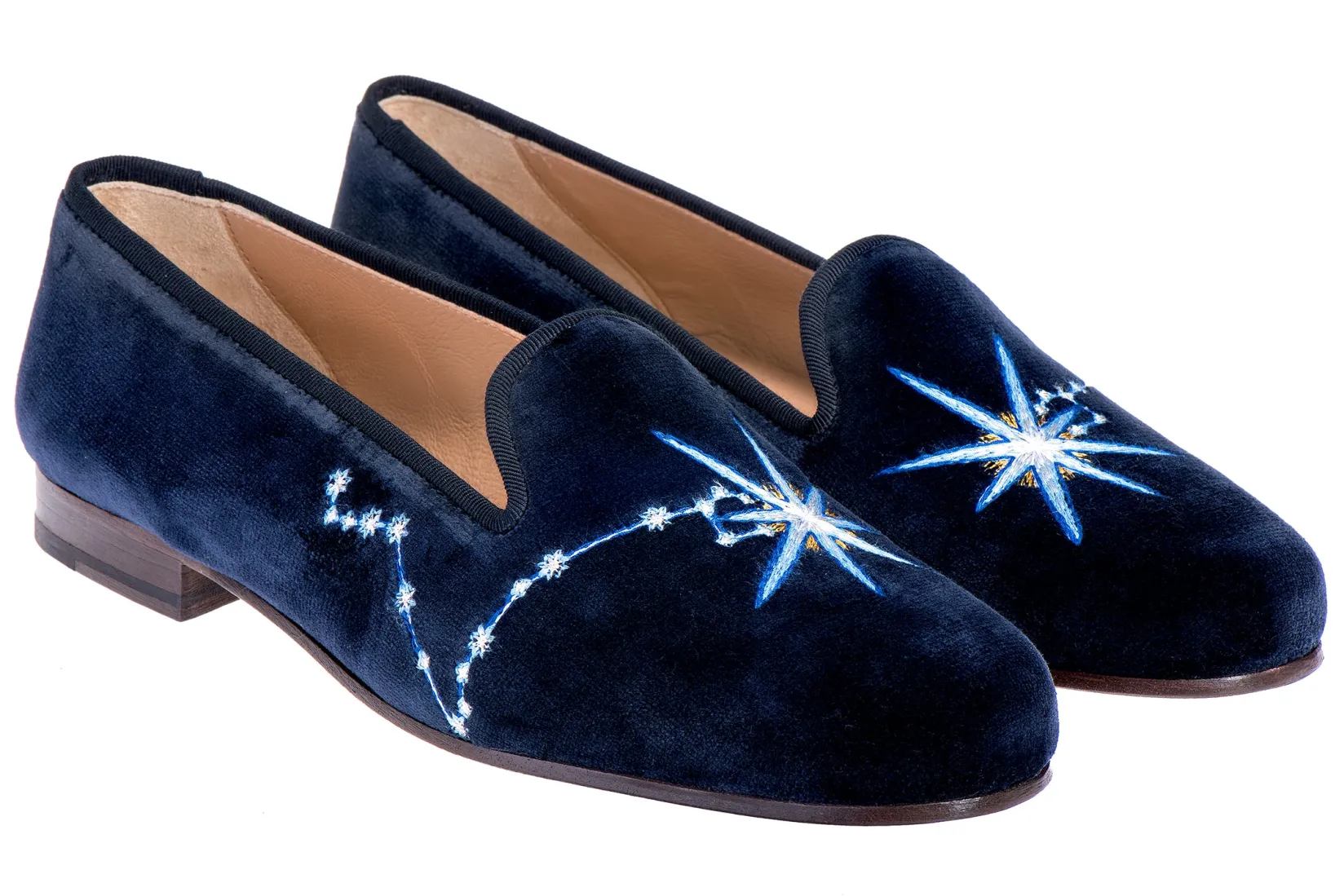 Women Stubbs & Wootton Pisces Velvet Slipper (Women)