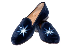 Women Stubbs & Wootton Pisces Velvet Slipper (Women)