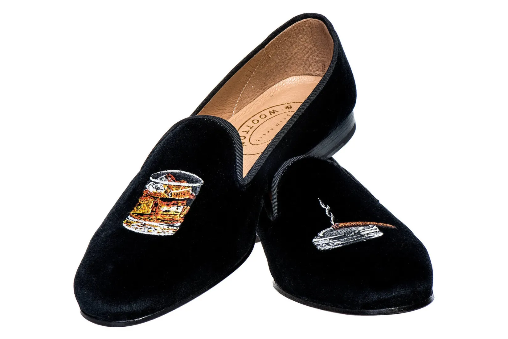 Stubbs & Wootton Scotch Velvet Slipper (Men)